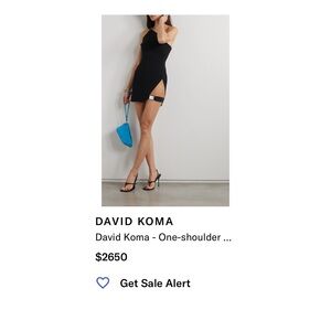 David Koma Black One-Shoulder Dress